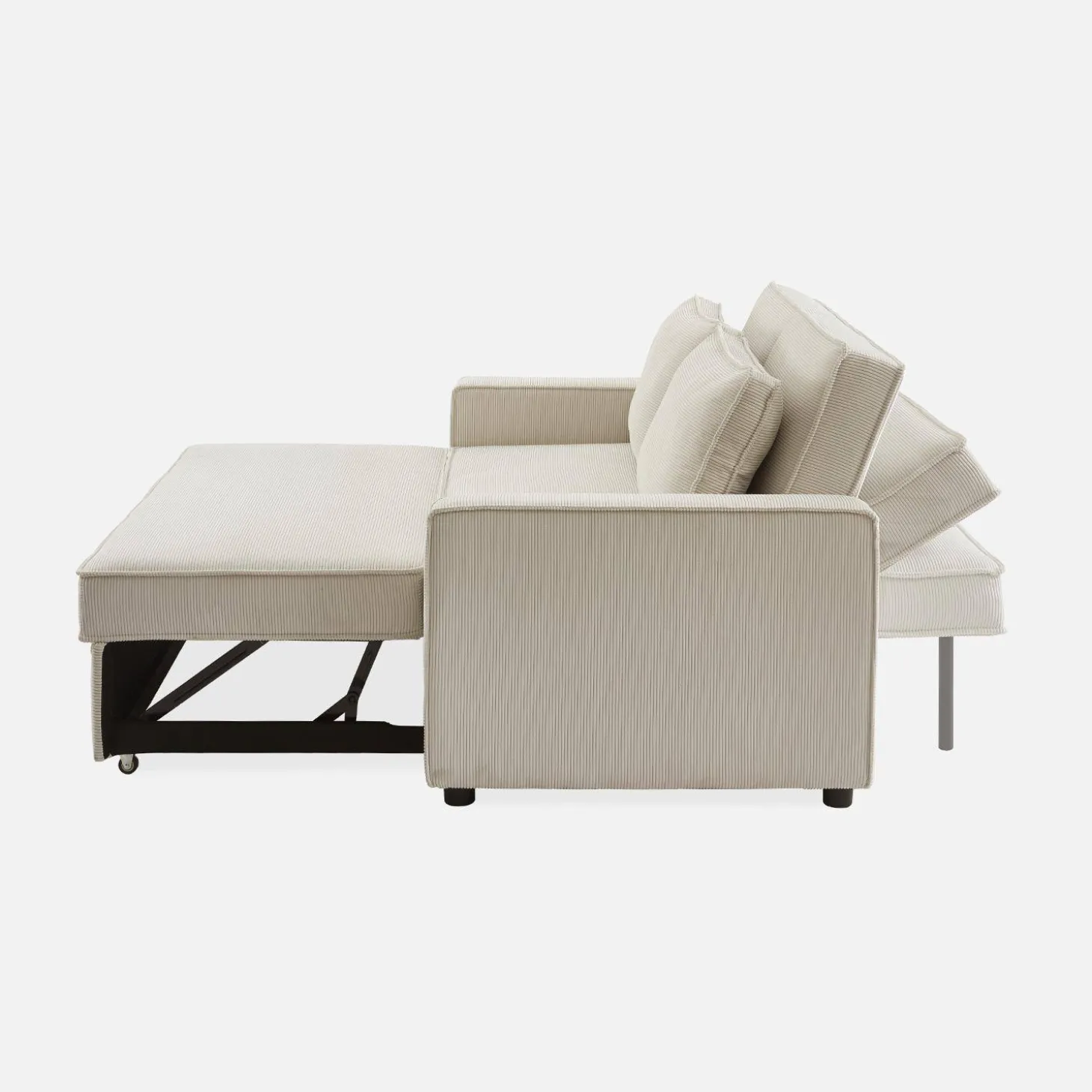 2-seater corduroy sofa bed