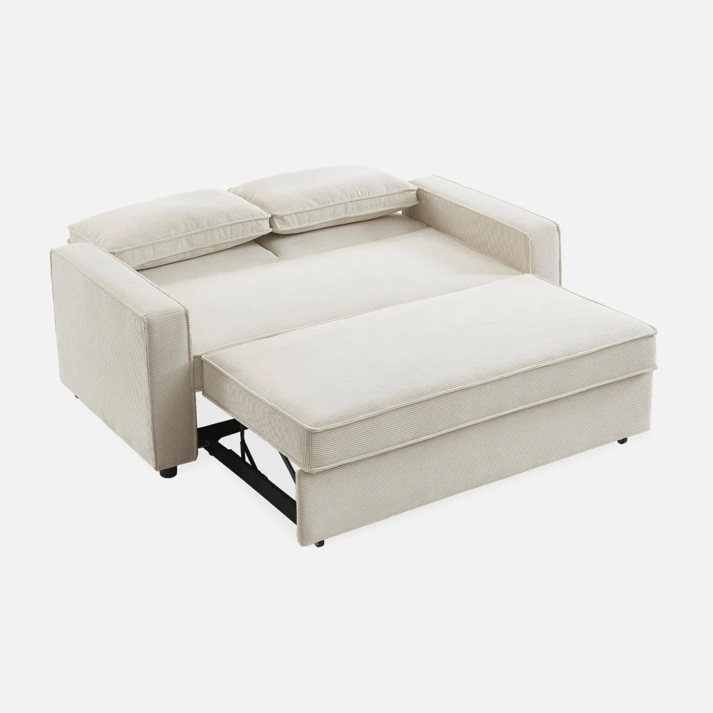 2-seater corduroy sofa bed