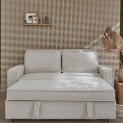 2-seater corduroy sofa bed