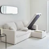 3-seater corner sofa bed in boucle