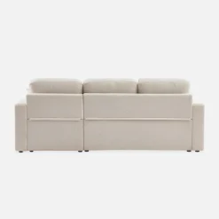 3-seater corner sofa bed in boucle
