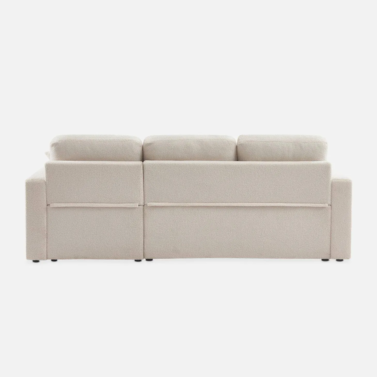 3-seater corner sofa bed in boucle
