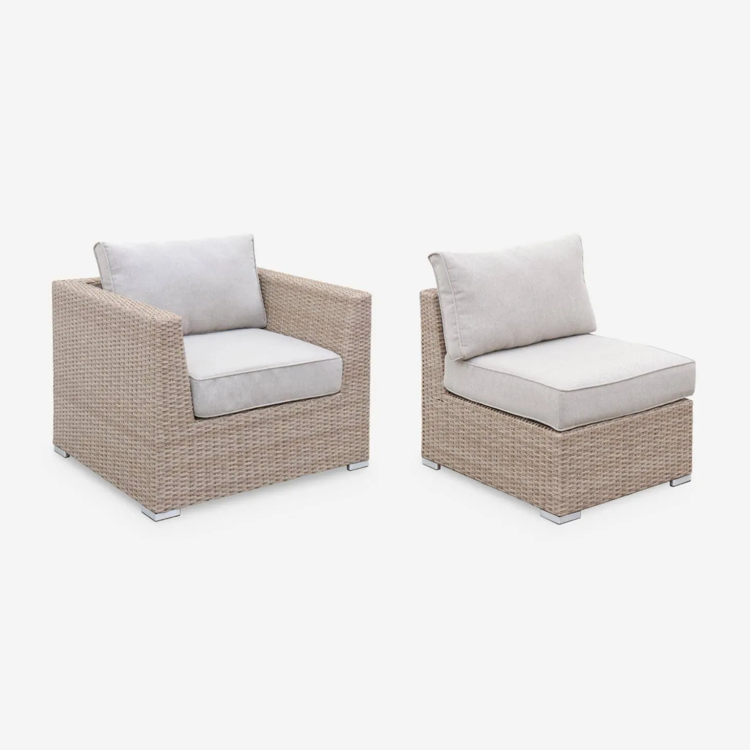 5-seater deluxe polyrattan garden sofa set