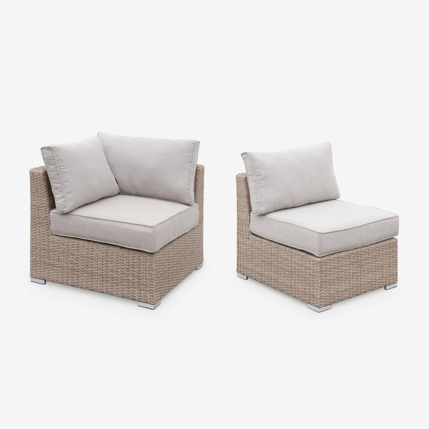 5-seater deluxe polyrattan garden corner sofa set