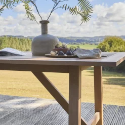 8-seater eucalyptus wood garden table