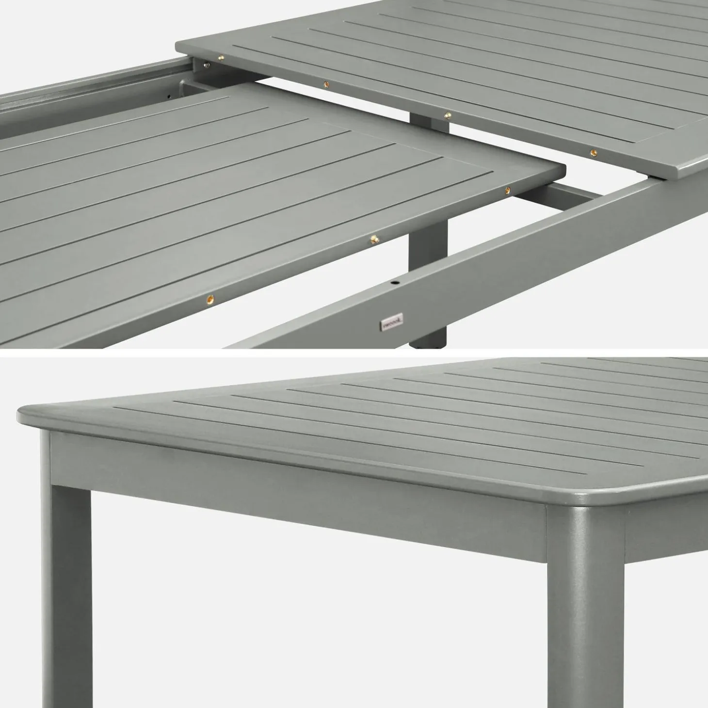 10-seater extendable aluminium garden table