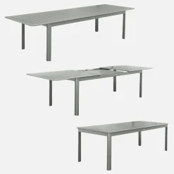 10-seater extendable aluminium garden table