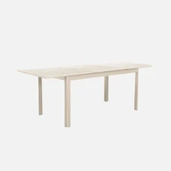 8-seater extendable aluminium garden table