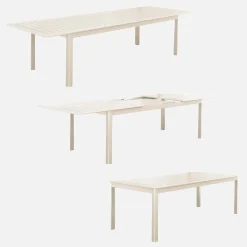 10-seater extendable aluminium garden table