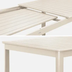 10-seater extendable aluminium garden table
