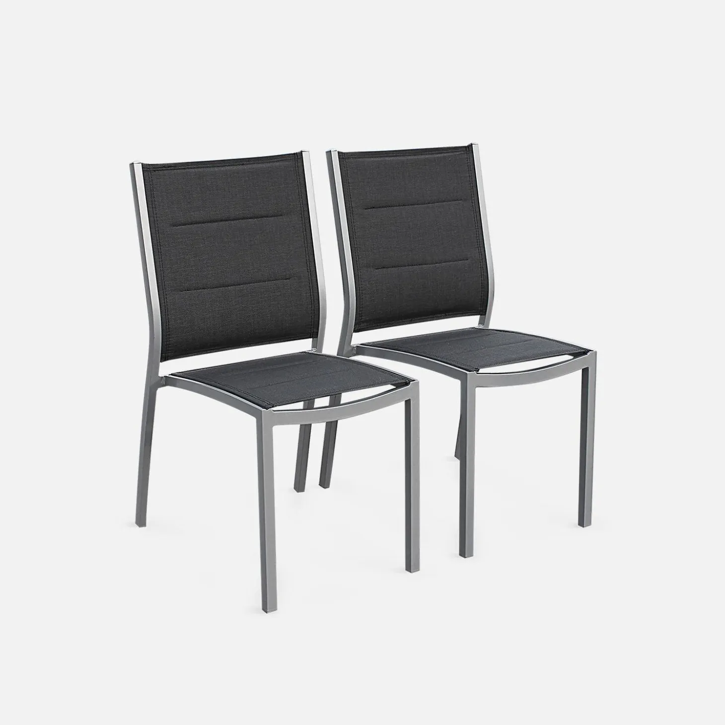 6-seater extendable aluminium garden table with chairs
