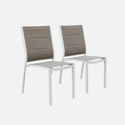 6-seater extendable aluminium garden table with chairs