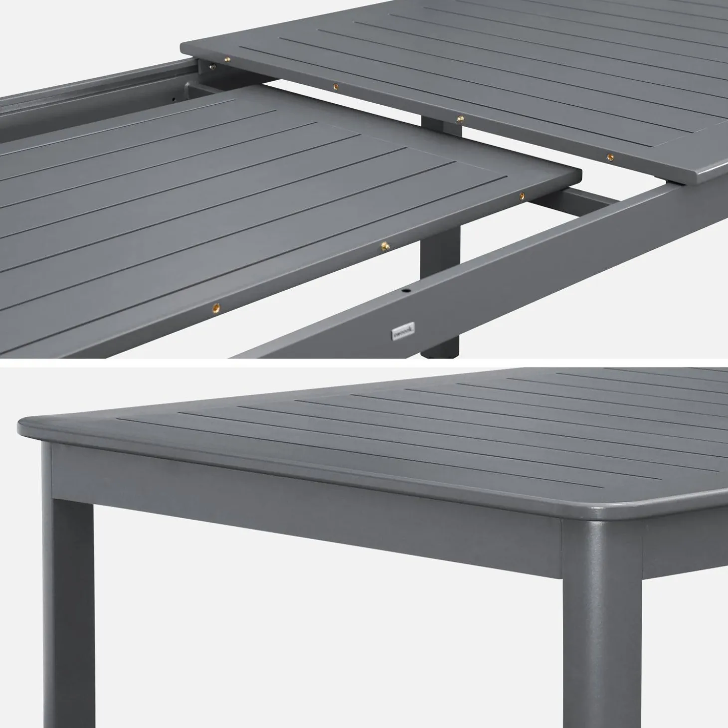 10-seater extendable aluminium garden table