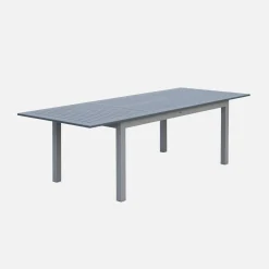 8-seater extendable garden table aluminum