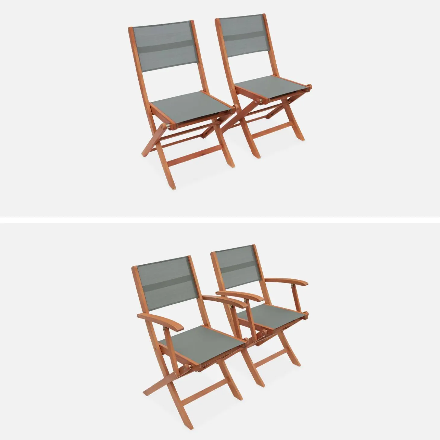 6-seater extendable wooden garden table set with chairs