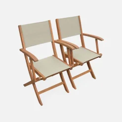 6-seater extendable wooden garden table set with chairs