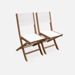 6-seater extendable wooden garden table set with chairs