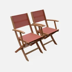 6-seater extendable wooden garden table set with chairs
