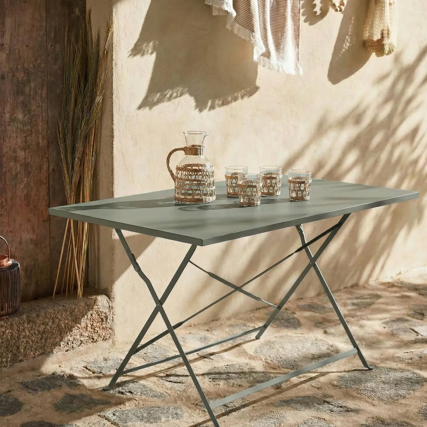 4-seater folding metal bistro garden table