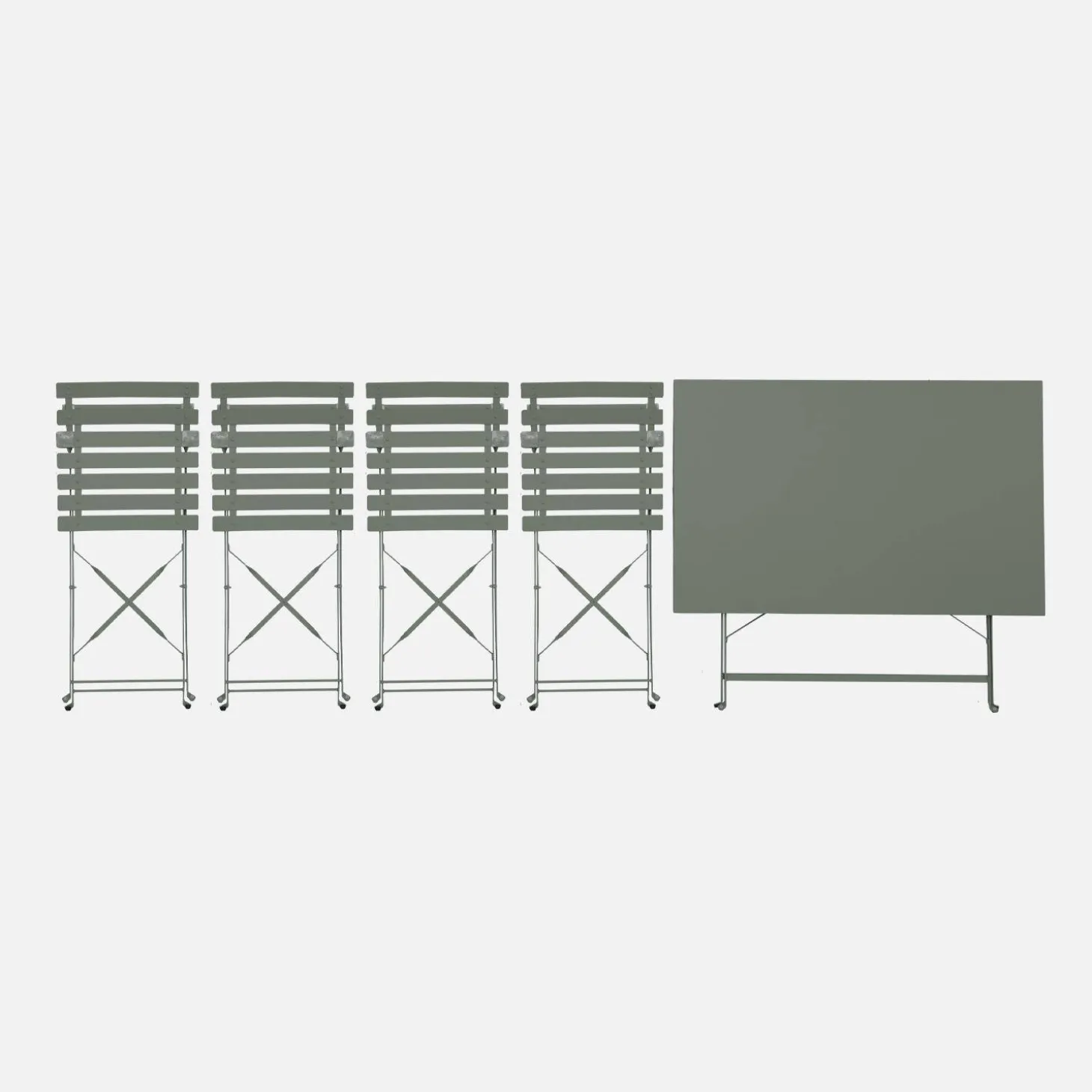 4-seater folding metal bistro garden table