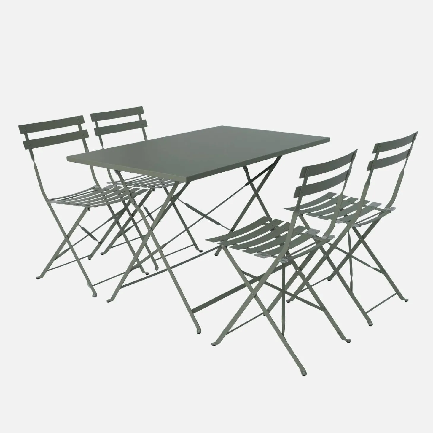 4-seater folding metal bistro garden table