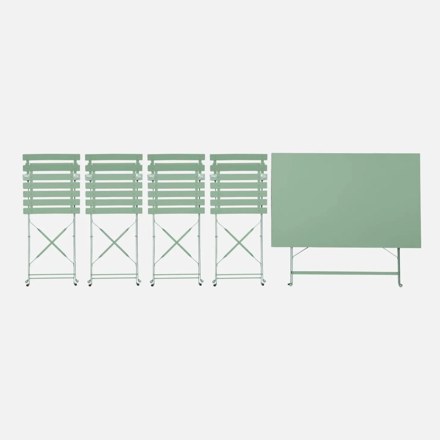 4-seater folding metal bistro garden table