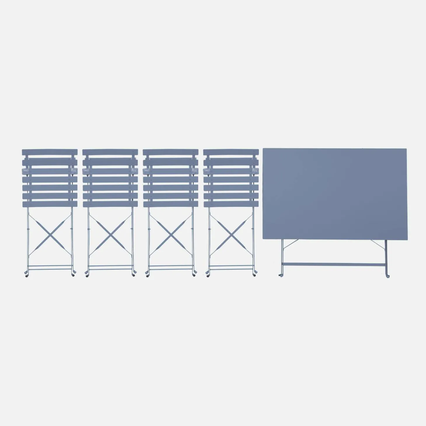 4-seater folding metal bistro garden table