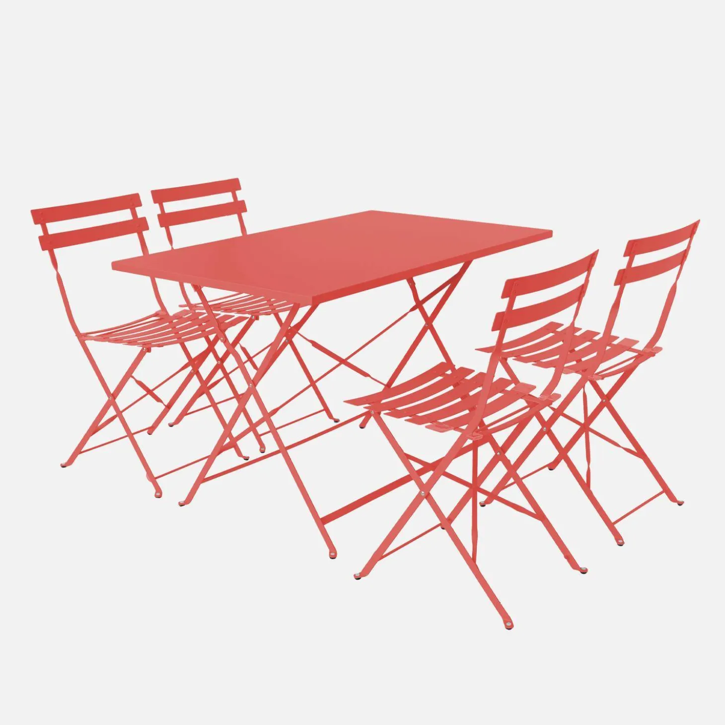 4-seater folding metal bistro garden table