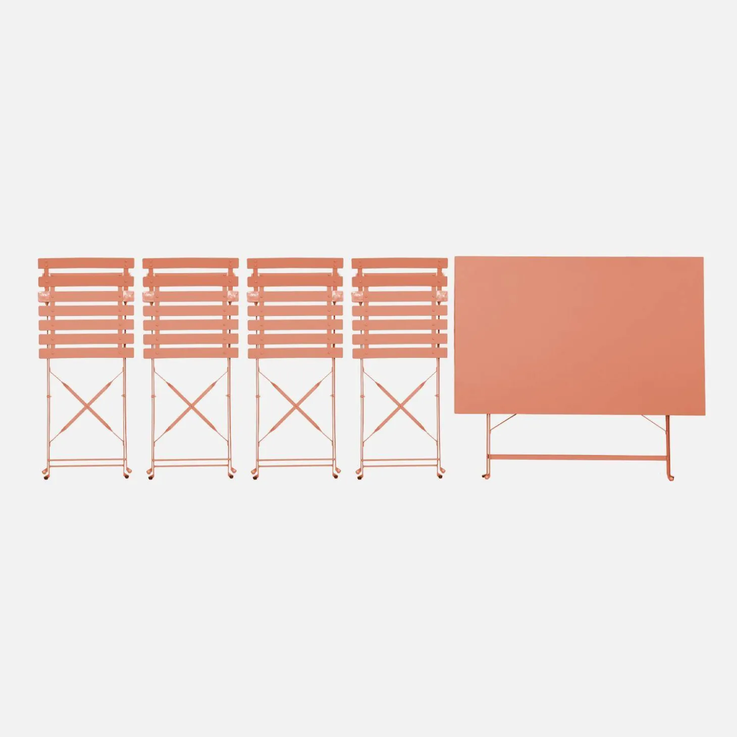4-seater folding metal bistro garden table