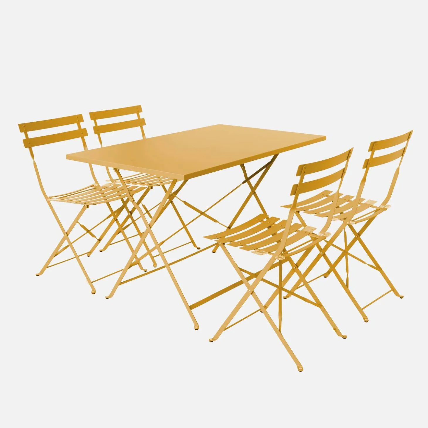 4-seater folding metal bistro garden table