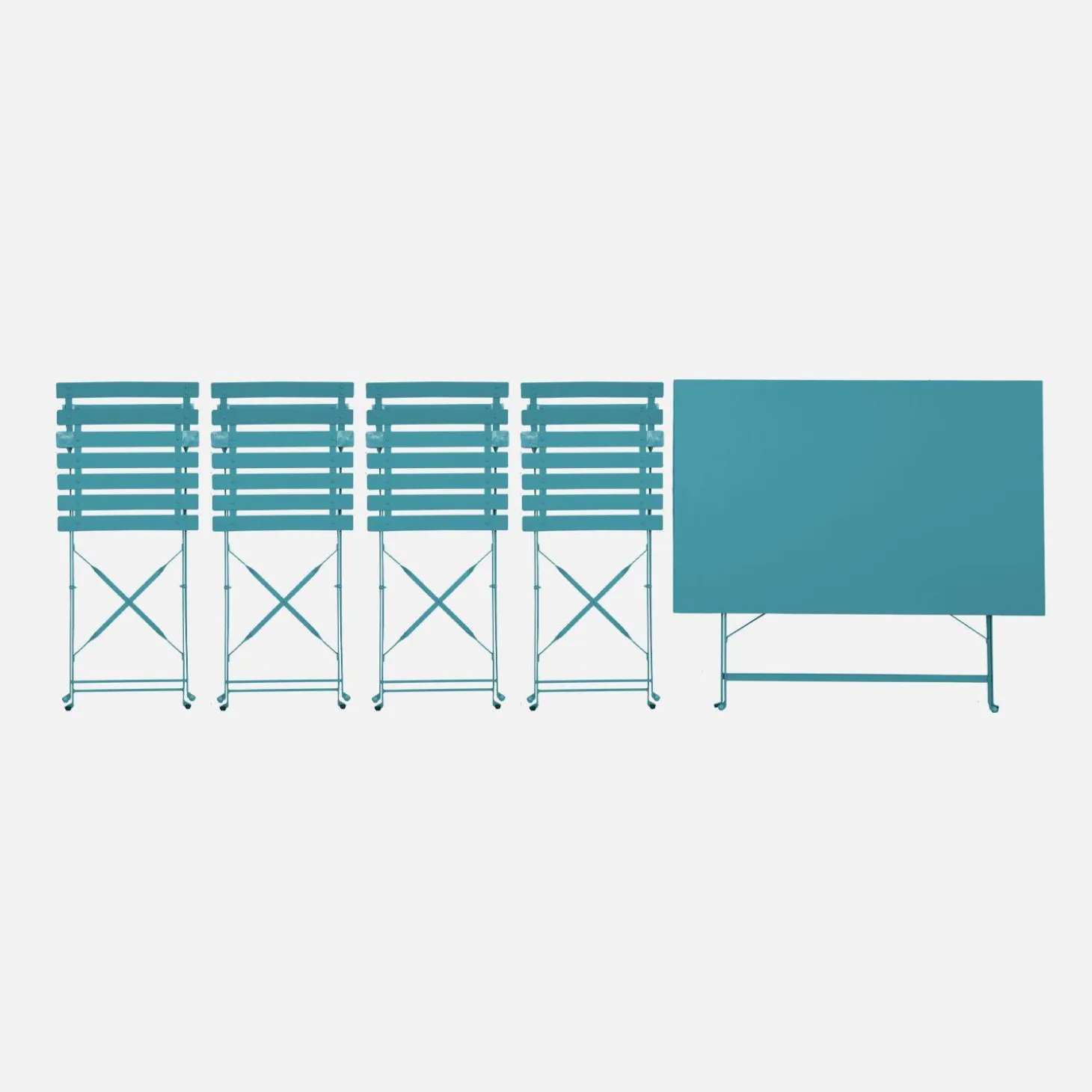 4-seater folding metal bistro garden table