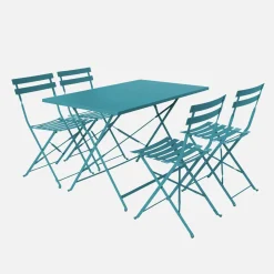 4-seater folding metal bistro garden table