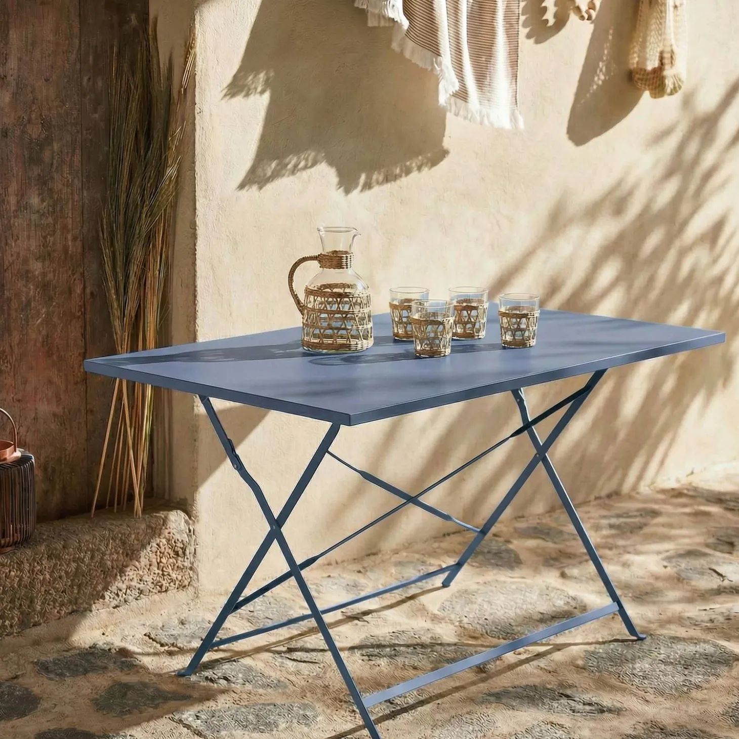 4-seater folding metal bistro garden table