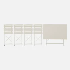 4-seater folding metal bistro garden table