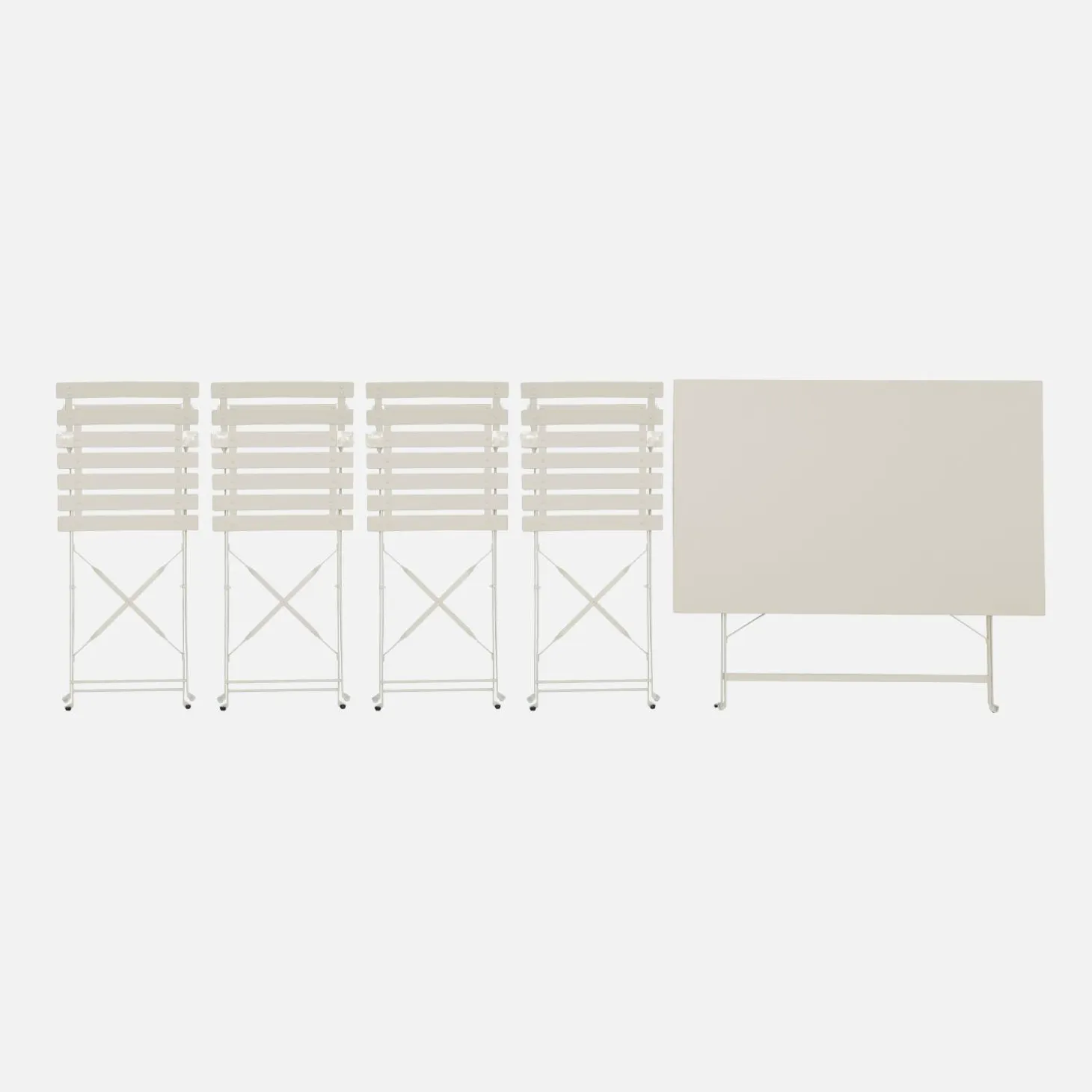 4-seater folding metal bistro garden table