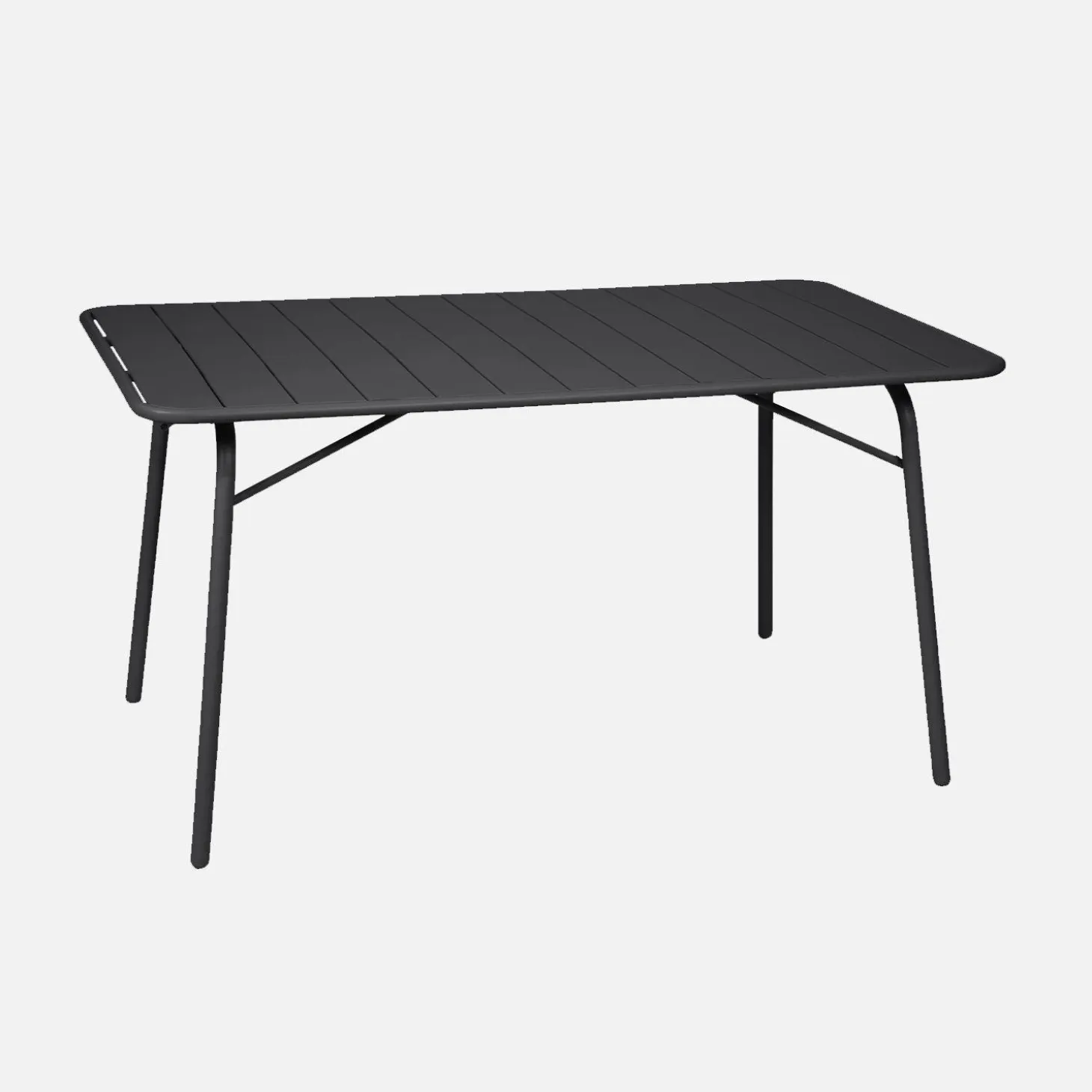 4-seater metal folding garden table 140cm