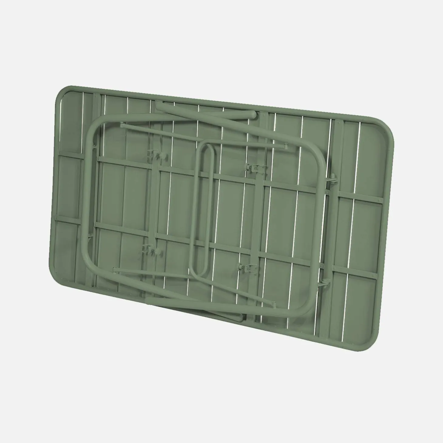 4-seater metal folding garden table 140cm