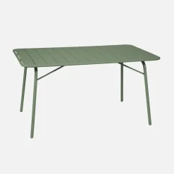 4-seater metal folding garden table 140cm