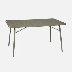 4-seater metal folding garden table 140cm