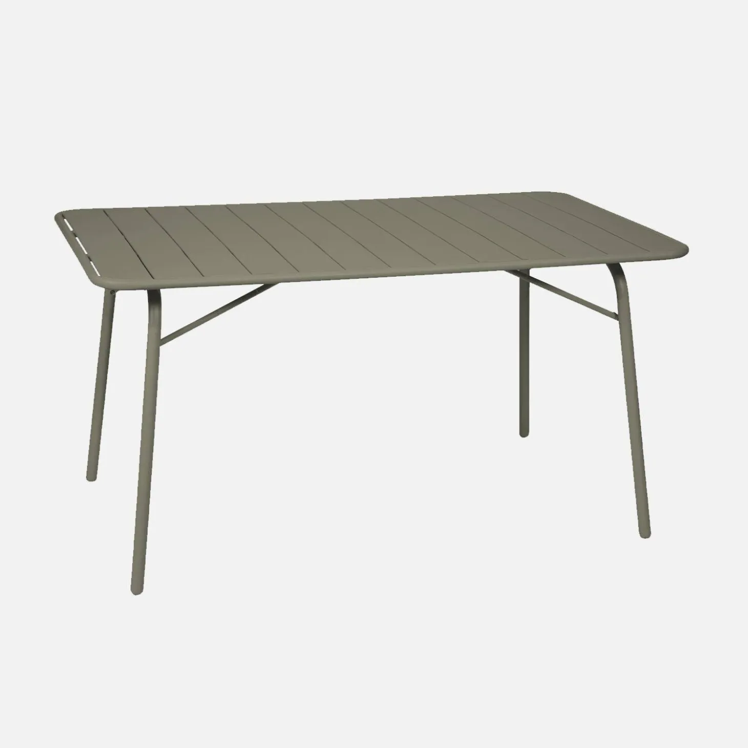 4-seater metal folding garden table 140cm