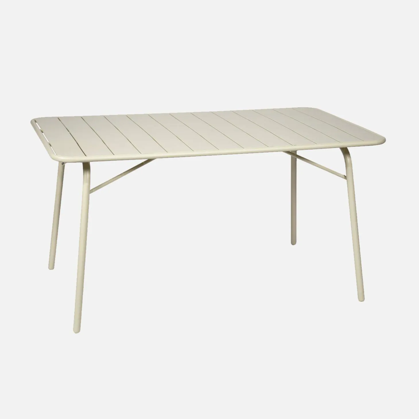 4-seater metal folding garden table 140cm