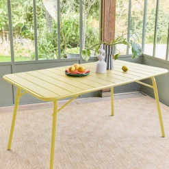 4-seater metal folding garden table 140cm