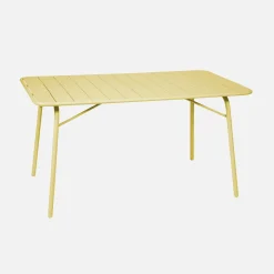 4-seater metal folding garden table 140cm