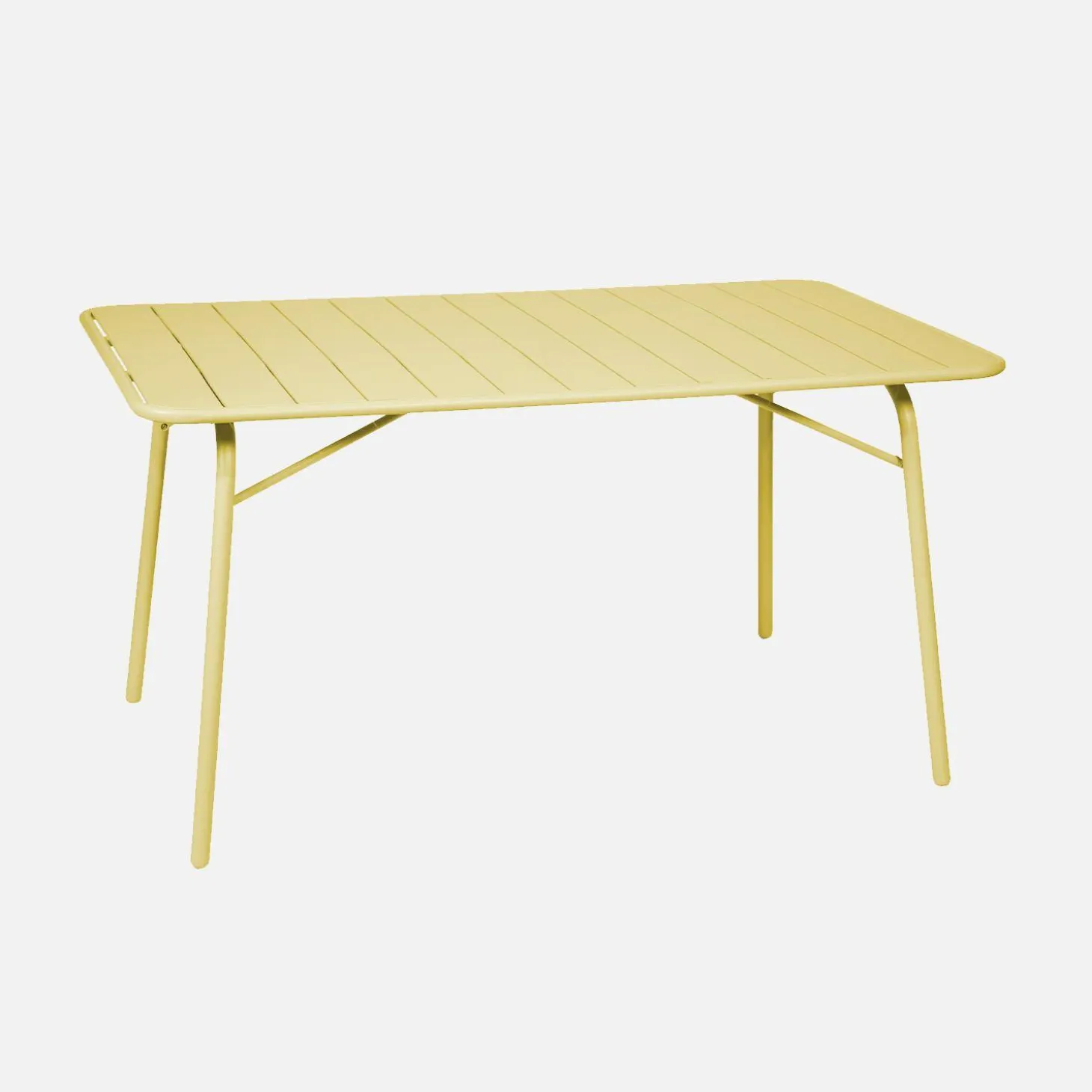 4-seater metal folding garden table 140cm