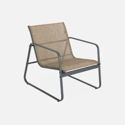 4-seater metal garden furniture set