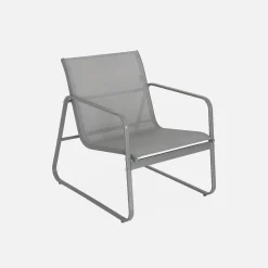 4-seater metal garden furniture set