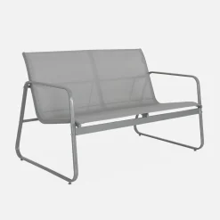 4-seater metal garden furniture set