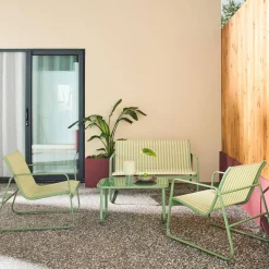 4-seater metal garden furniture set