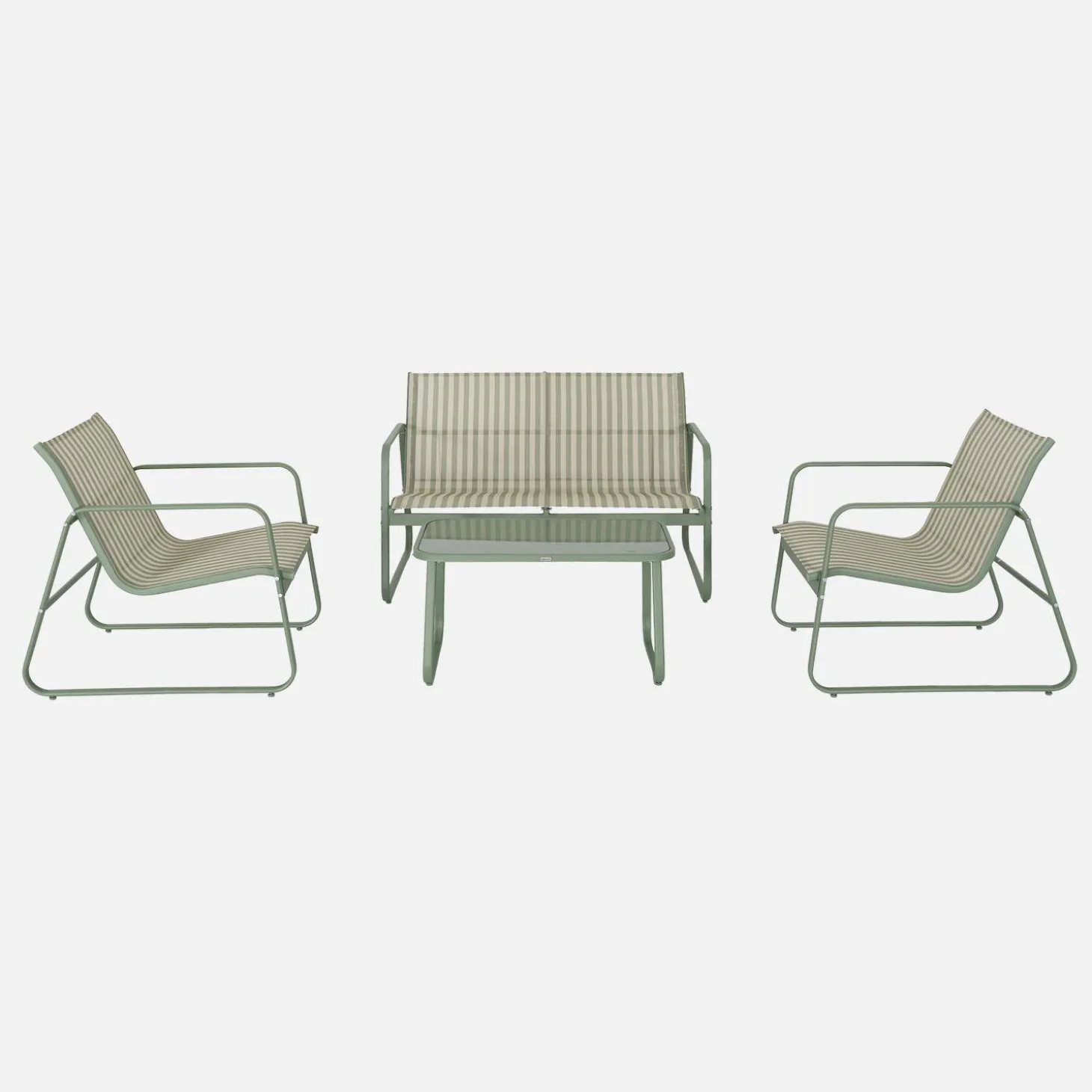 4-seater metal garden furniture set