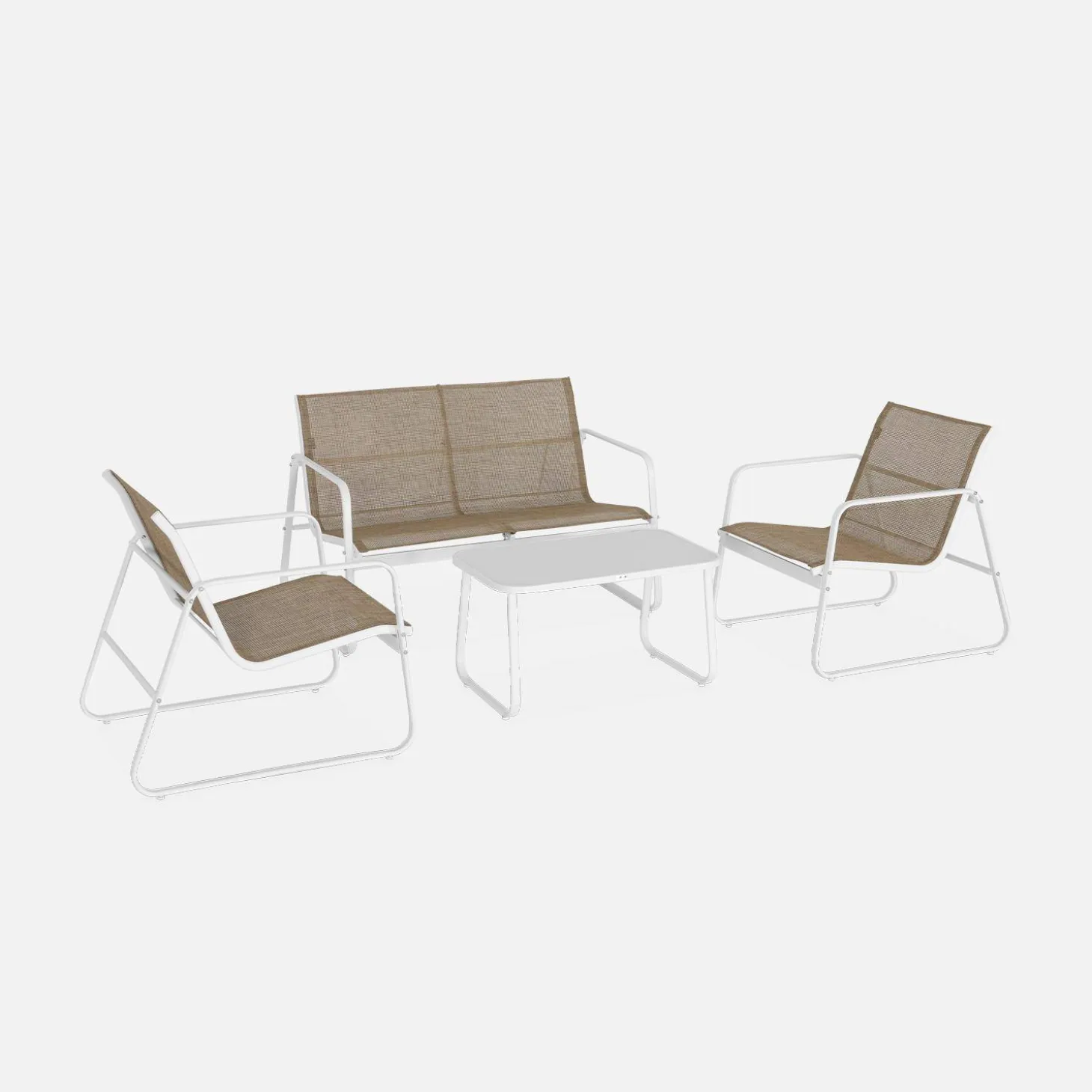 4-seater metal garden furniture set